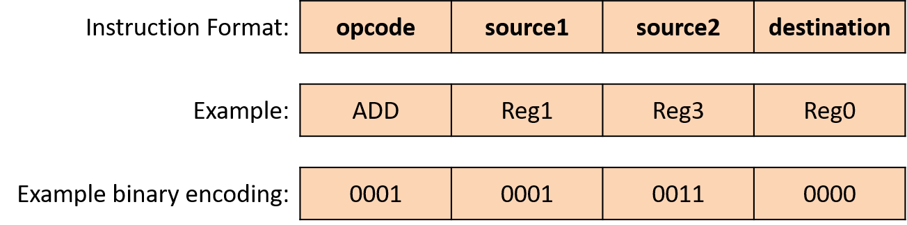 the instruction format used as an example