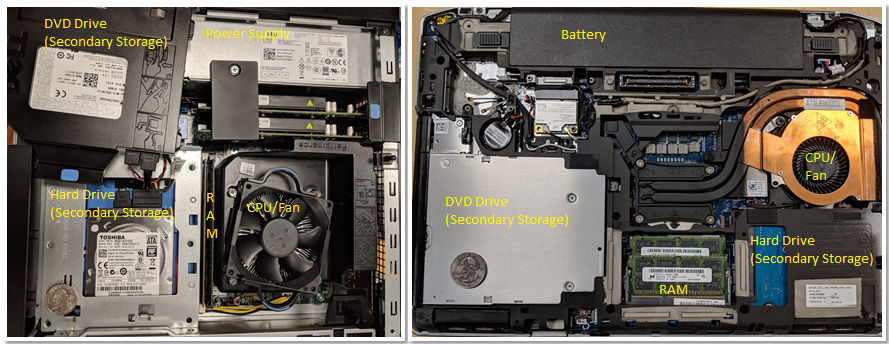 Photos of the components (e.g.
